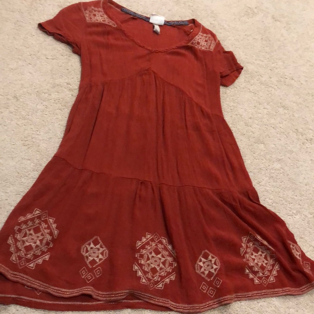 Women’s rust colored casual t-shirt dress size XS
